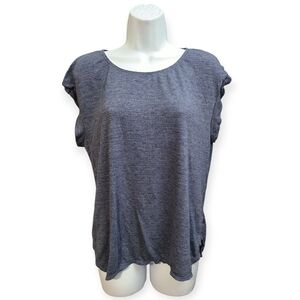 Max Studio Knot Twisted Sleeve T-shirt sz S